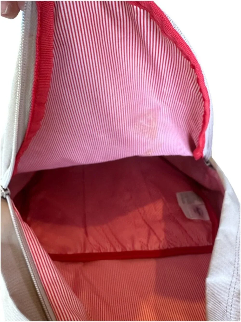Herschel Supply Backpack Ash Rose Pink Stripe Interior NWOT